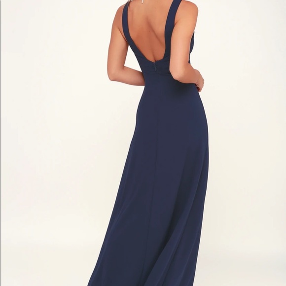 Lulus glamour than this navy maxi sleeveless dress - Picture 2 of 10
